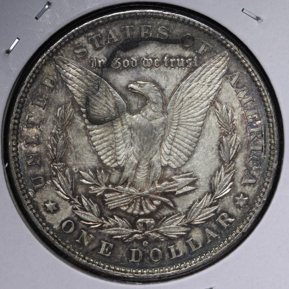 1880-O Morgan Silver Dollar AU Toned E772 DJEM