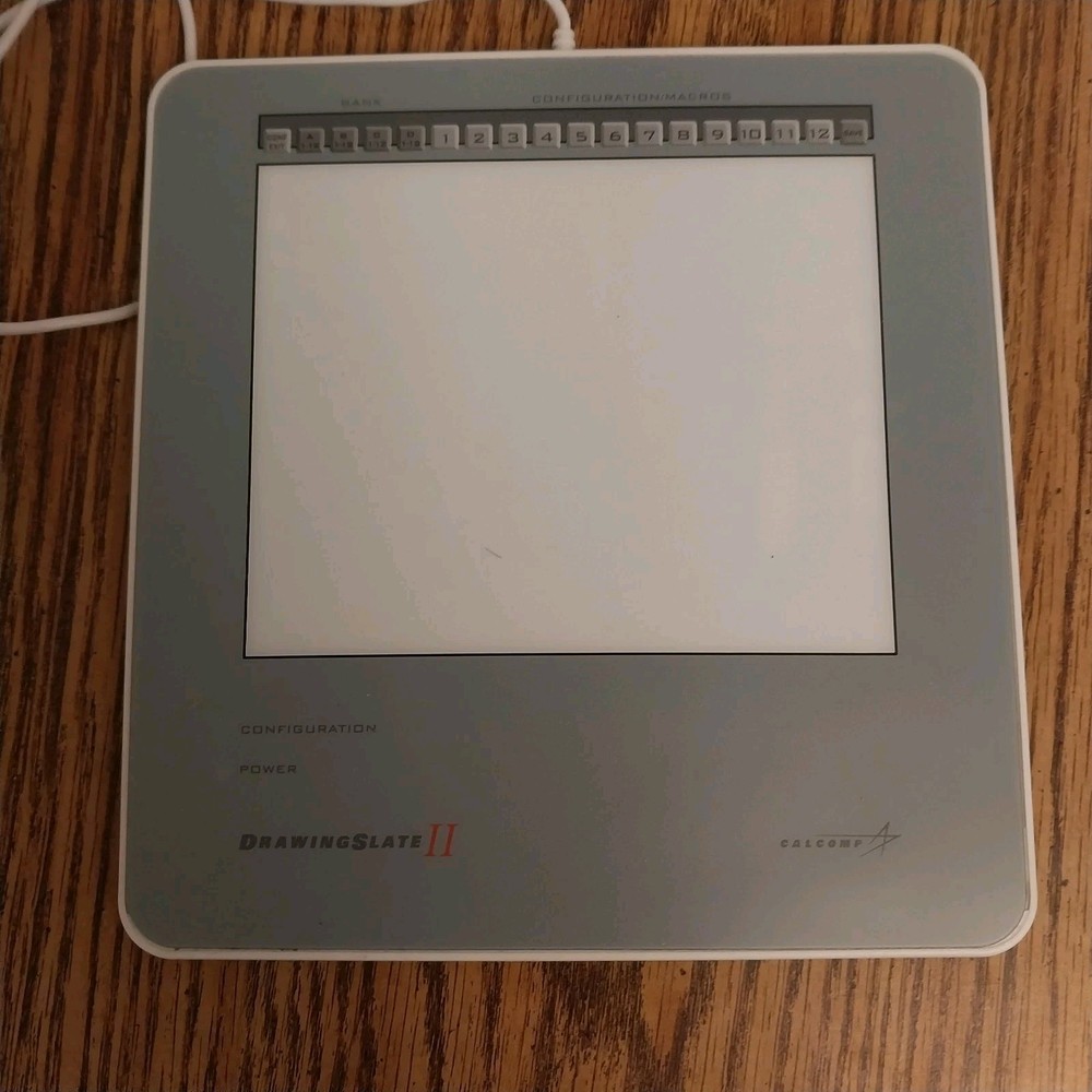 Vintage Calcomp Drawing Slate II 6x9 Graphics Tablet For PC Or MAC- Untested