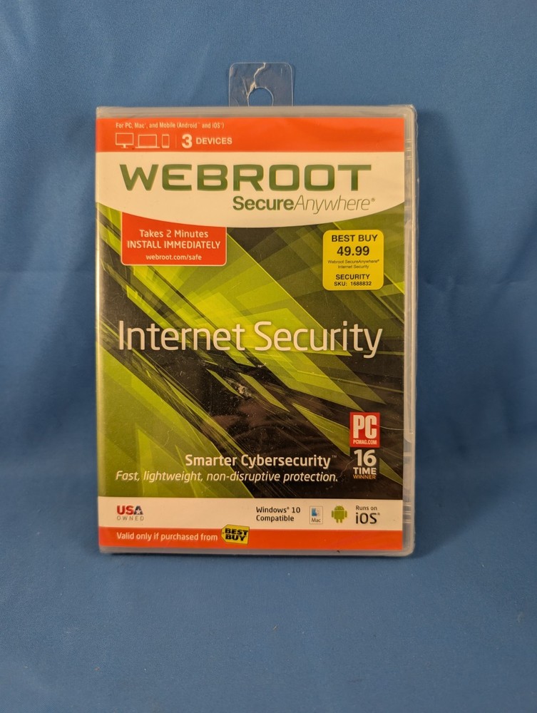 Webroot SecureAnywhere Internet Security - Full Version for Windows & Mac...