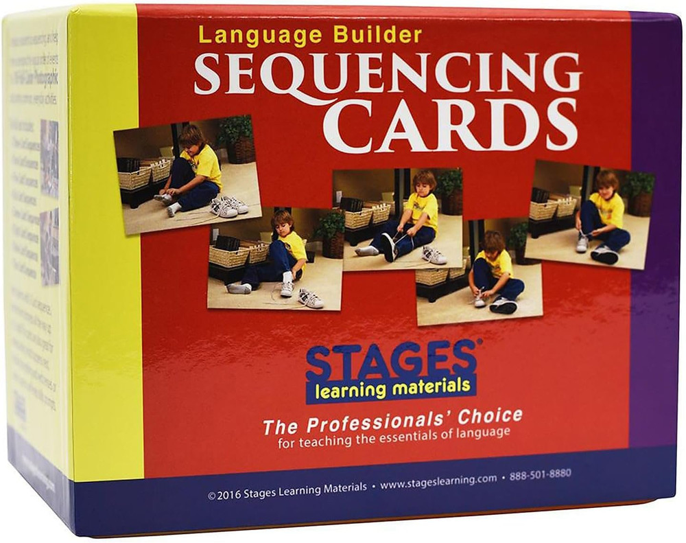 Materials Language Builder Sequencing Flash Cards Photo Action and Self-Help Ski