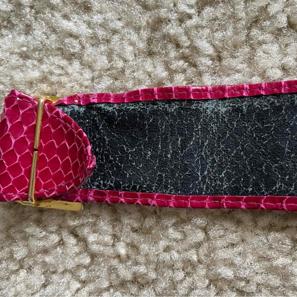 Vintage Pink Snakeskin Belt