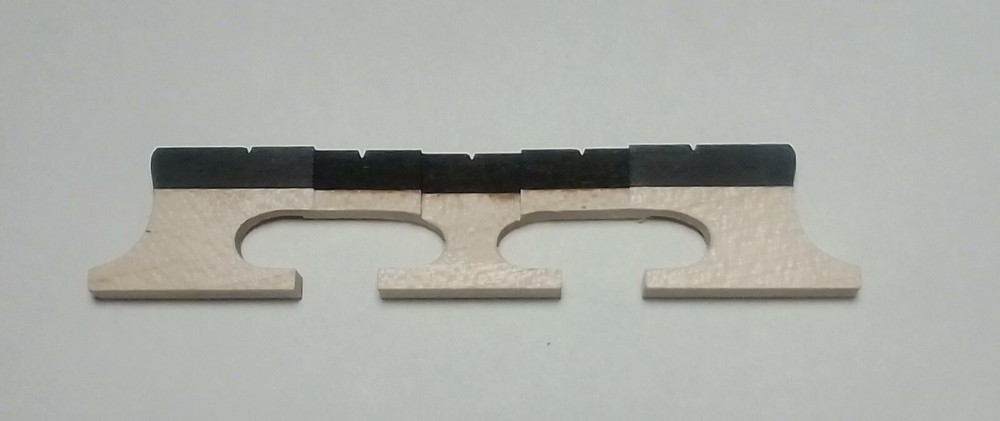 Grover 5 String Banjo Bridge 1/2" Compensating Ebony Top