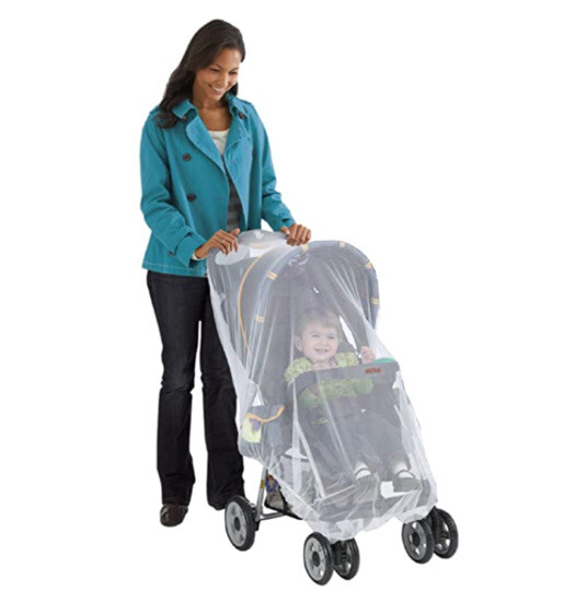NIB Nuby Stroller & Carrier Mosquito Netting with Elastic Edges