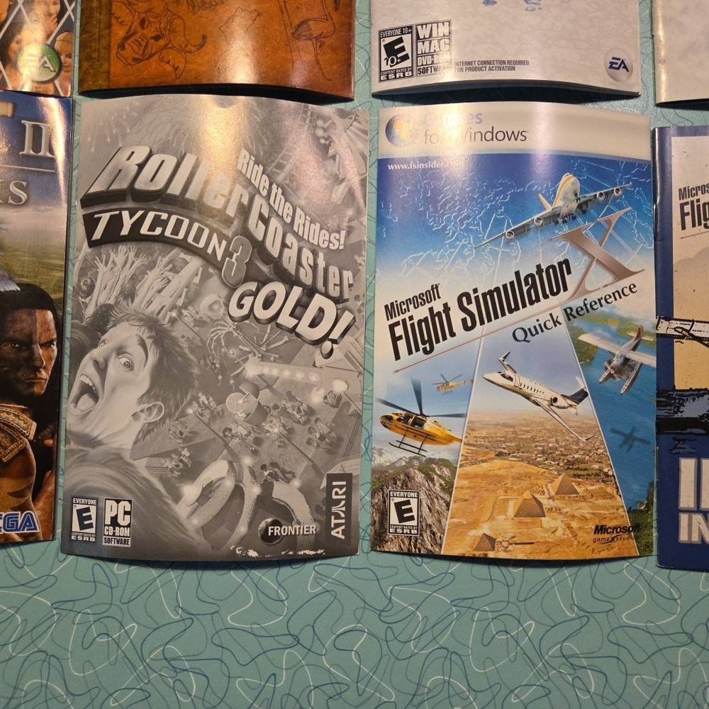 Computer Game Manual Lot Of 10