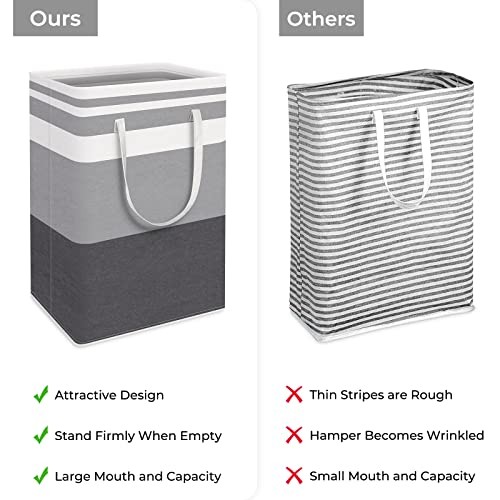 -Pack Large Laundry Basket,Each Waterproof, Freestanding Laundry Hamper, 75L 3