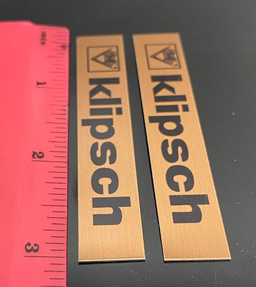 Speaker Badge Custom Made Aluminum PAIR KPS