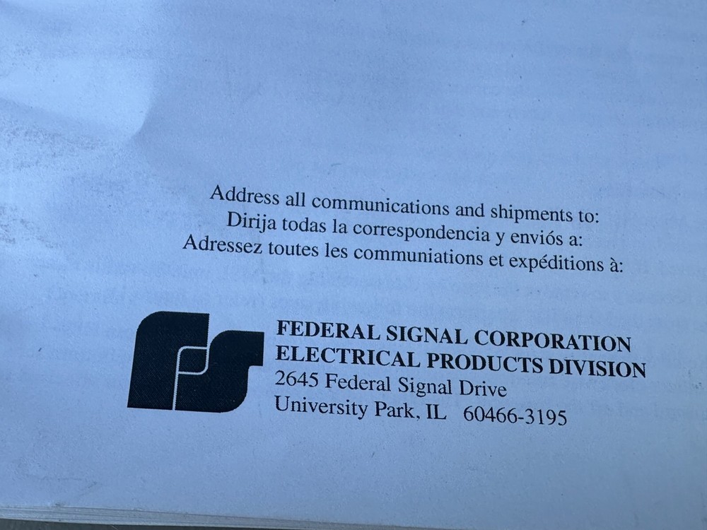 Federal Signal Corp MSL3-024 MicroStat