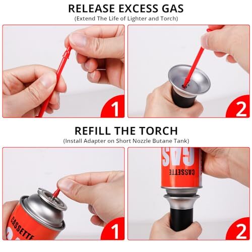 24 Pcs Butane Bottle Adapter Lighter Torch Refill Adapter Nozzle