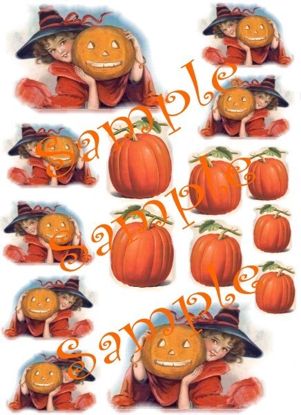 Halloween Vintage Witch Assortment Waterslide Decals