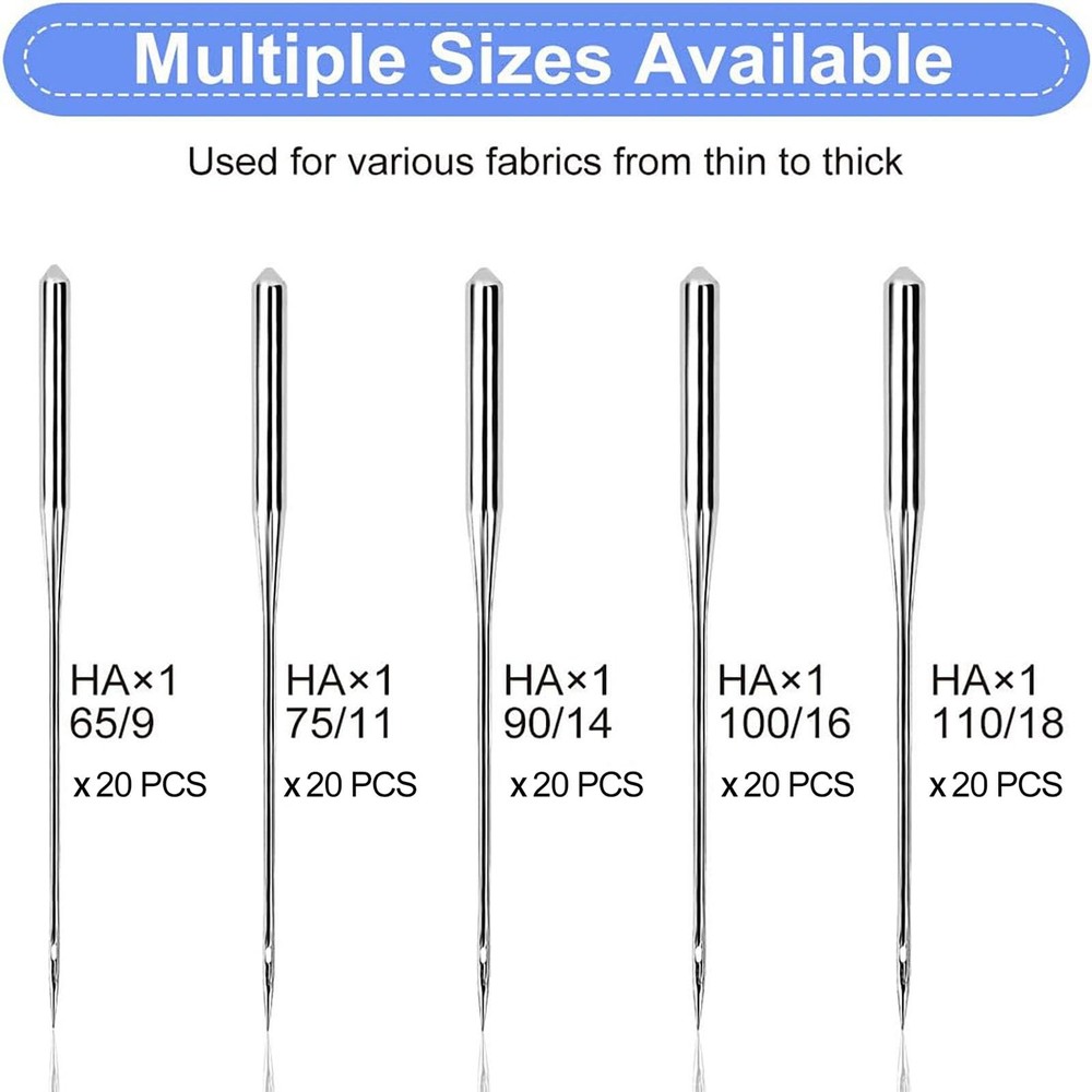 100PCS Sewing Machine Needles, Universal Needle for 100pc Set
