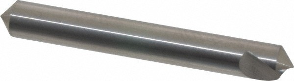 Hertel 1/4" Head Diam, 1/4" Shank, 1 Flute 100? Solid Carbide Countersink 2" ...