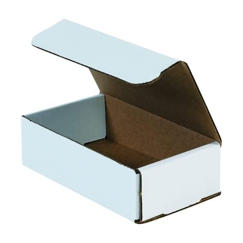 Aviditi White Corrugated Cardboard Mailing Boxes, 9" x 5" x 3"  Assorted Sizes