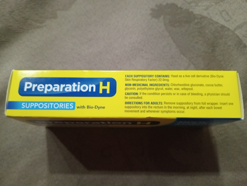 2 Box ×Preparation H Suppositories with Bio-Dyne 24 pack Canada. "NO TARIFF "