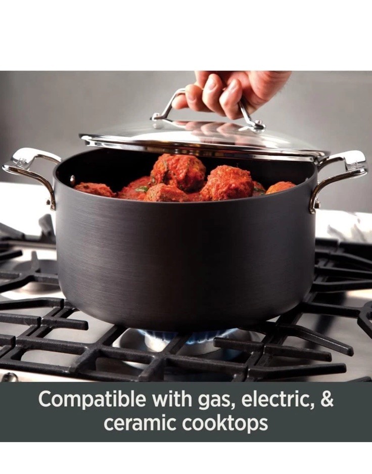 4pc All-Clad Essentials Hard Anodized Nonstick Sauce Pan Set 2.5 & 4QT Black
