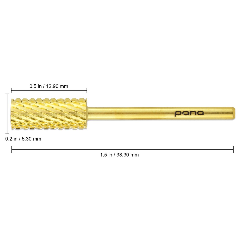 Professional Gold Small Barrel Nail Drill Bit Extra Coarse Grit