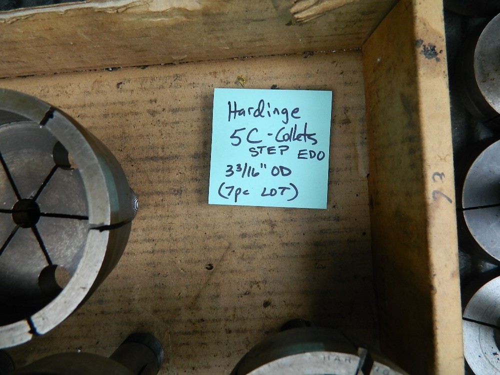 Hardinge 5C Step Collets 3 3/16" OD ( 7pcs ) LOT - J