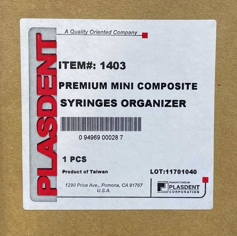 Plasdent Premium Dental Composite & Etch Syringes Organizer -Holds  12