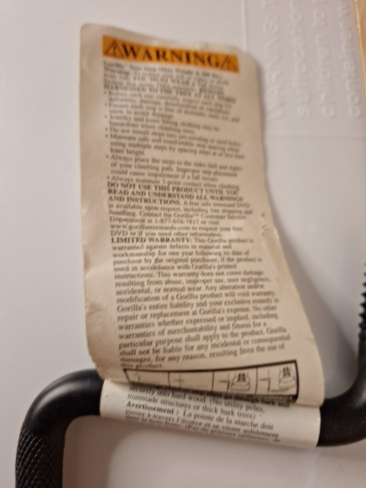 Gorilla Tree Step - hunting, tree trimming D1