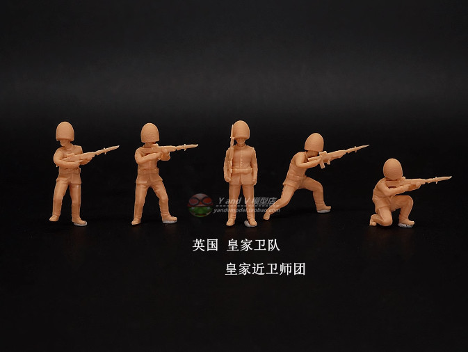 1/72 Resin British royal guard 5 figures  Unpainted