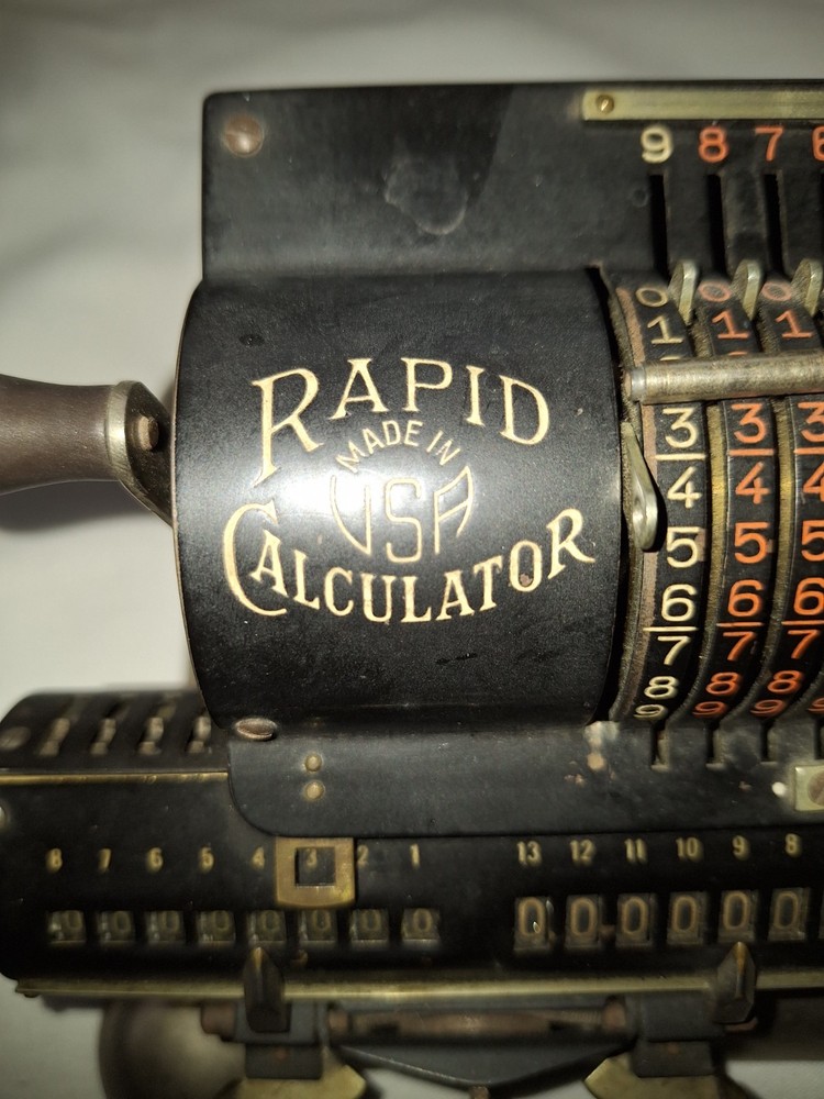 Vintage The Rapid Computer Co Adding Machine, 1800s