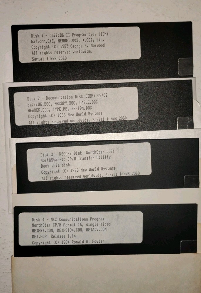 BASIC86 Release II Binder + 7 Disks – NorthStar / CP/M / IBM PC-DOS Set