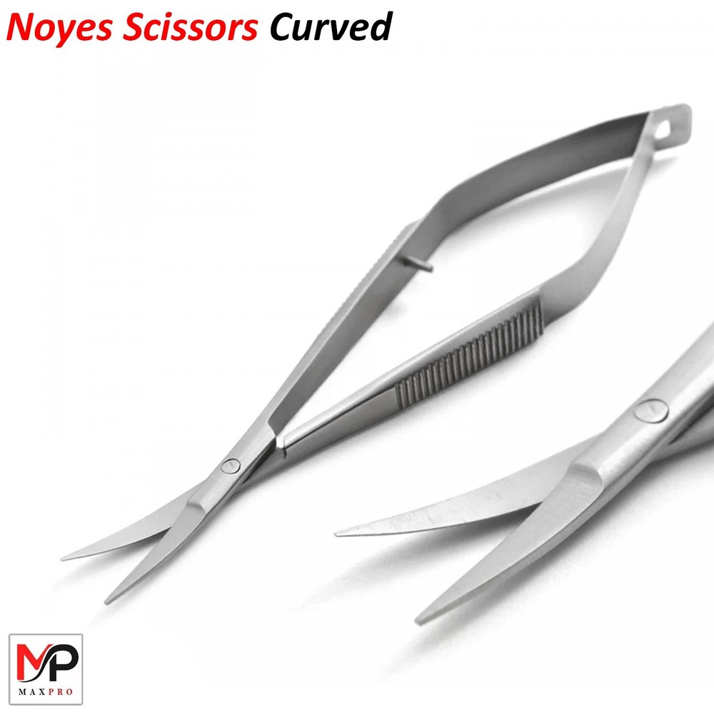 Surgical Micro Noyes Scissors Iris 11.5cm Spring Action Ophthalmic Sharp Blades
