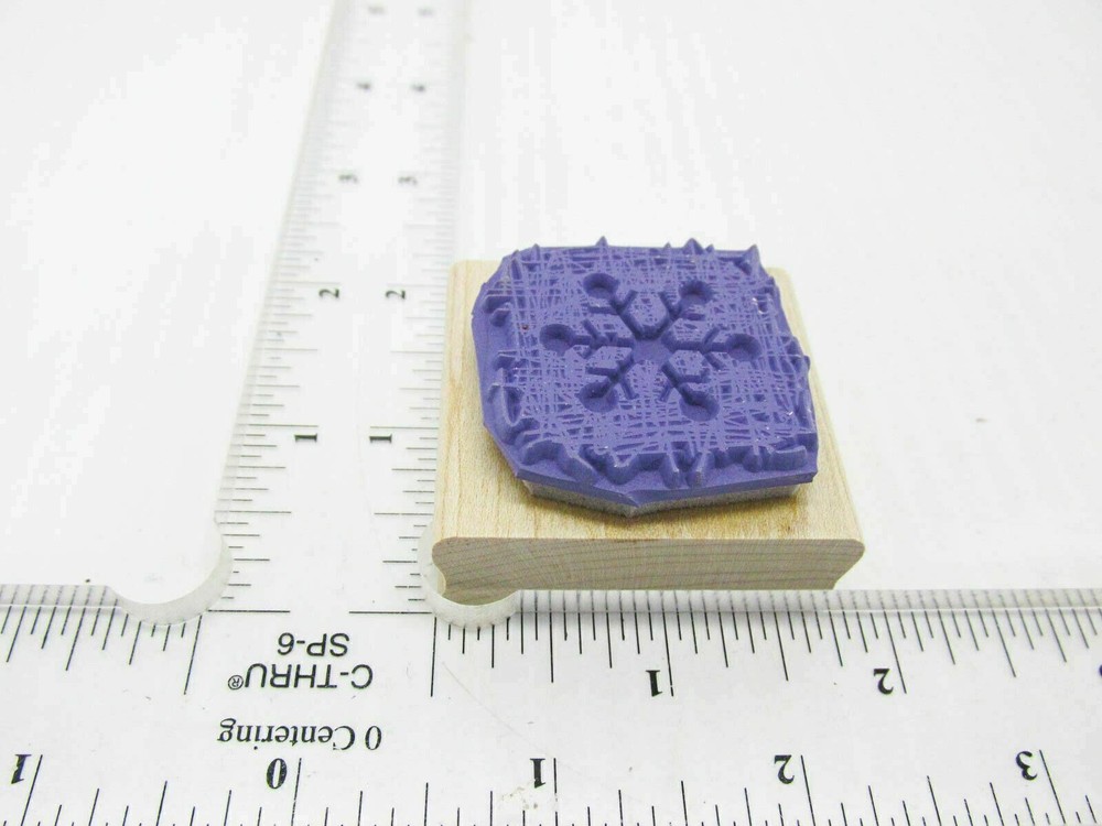 Frosted Glass Snowflake Rubber Stamp - Stamp Set D323