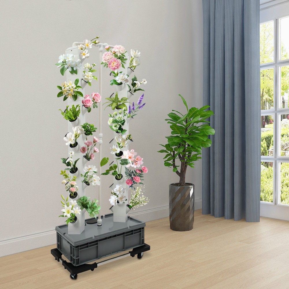 Hydroponics Growing System,56-Plants Indoor/Outdoor Vertical Tower System Kit