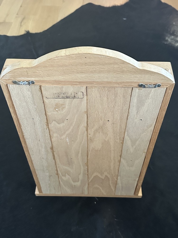 Golf Ball Display Rack - Solid Oak- With Bonus Golf Training Mat