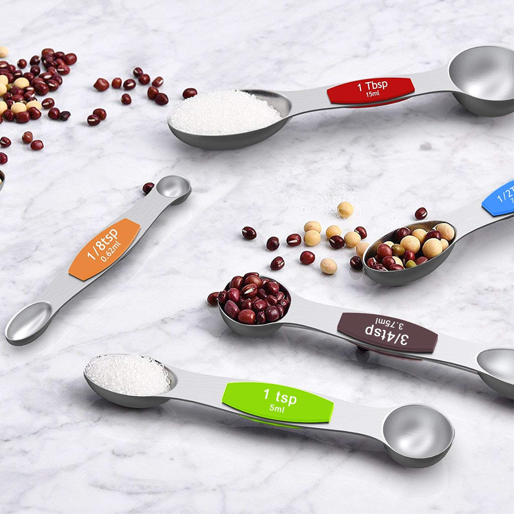 Measuring Cups Magnetic Measuring Spoons Set 16 Pcs, Stainless Steel Stackable