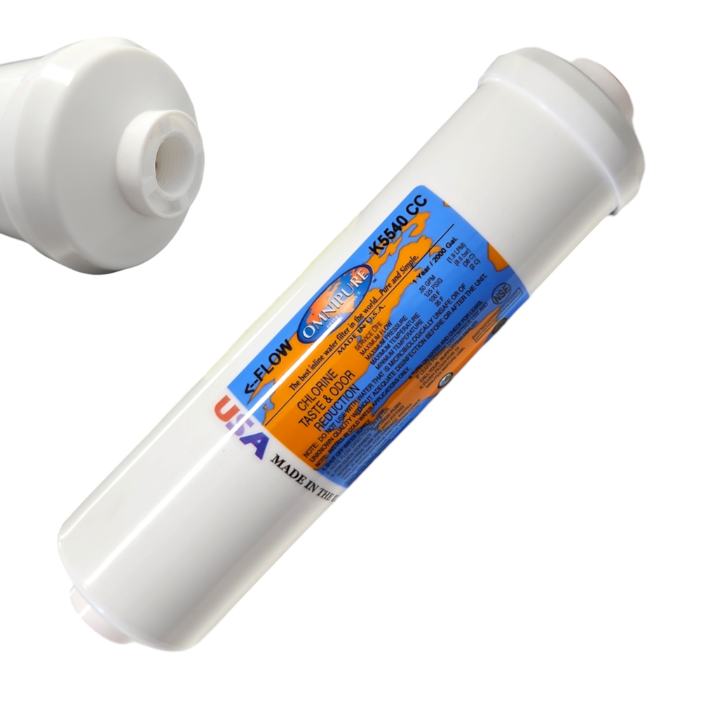 Omnipure K5540-CC Inline GAC 10" x 2.5" Postfilter 3/8"FPT (3 pack)