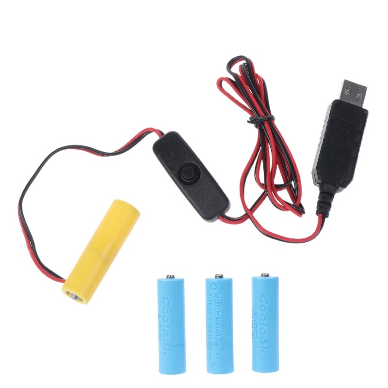 USB Power Supply Cable AA 6V Replace 4 AA Batteries