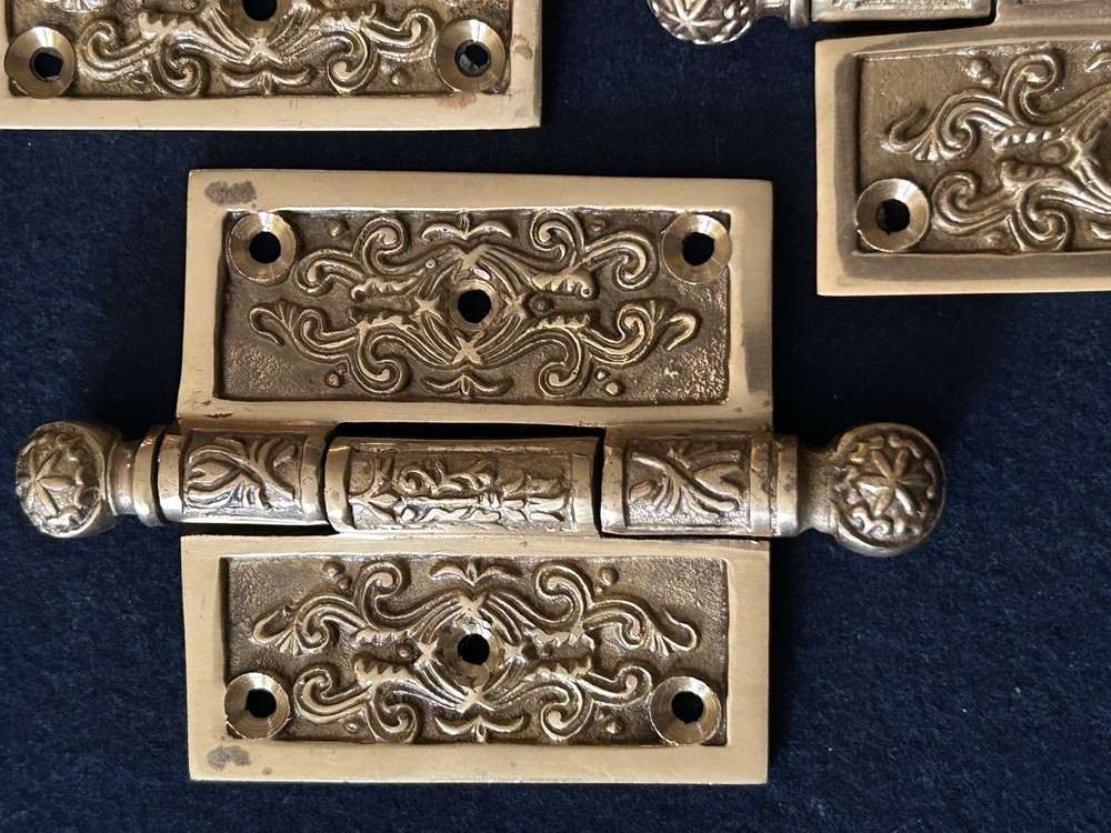Antique Brass Victorian Style Hinges