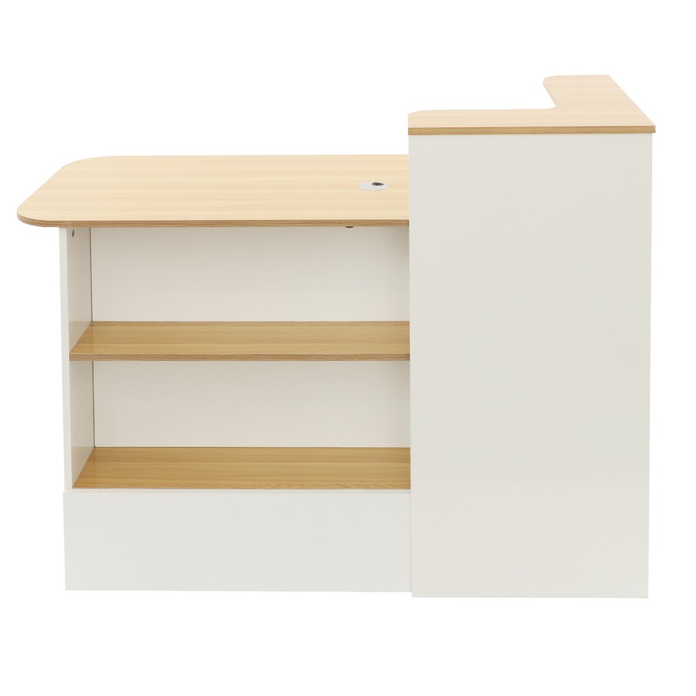 Modern Reception Desk Reception Counter Reception Desk with Lockable Drawer