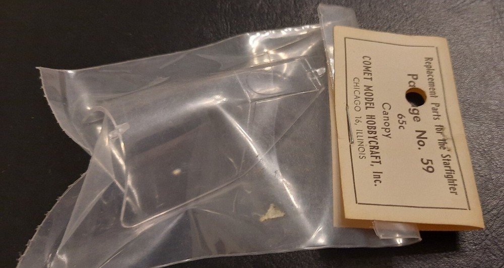 (1x) Comet .049 N.O.S Starfighter Canopy Control line Airplane