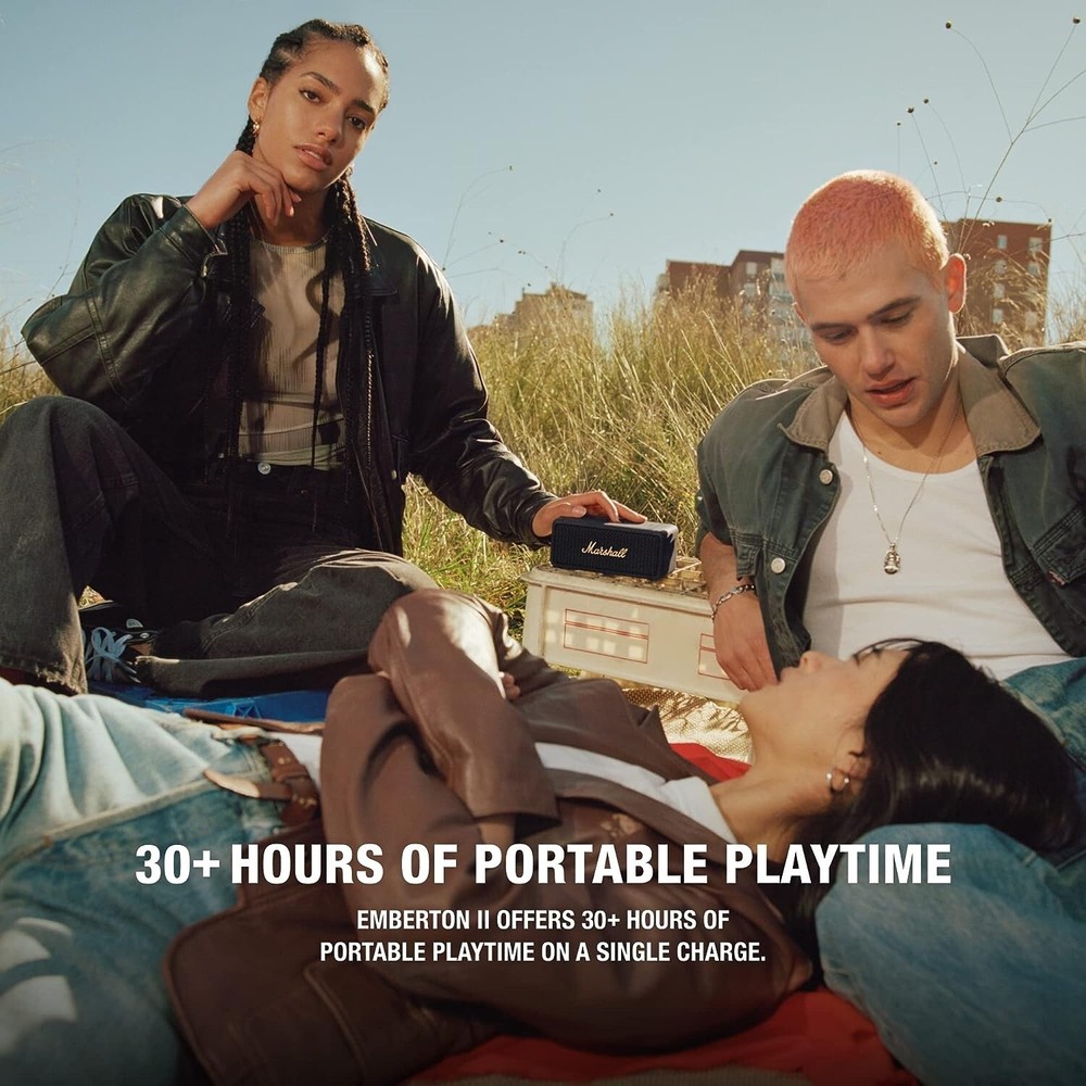 Marshall Emberton 2 Wireless Bluetooth Portable Speaker (Black & Brass)