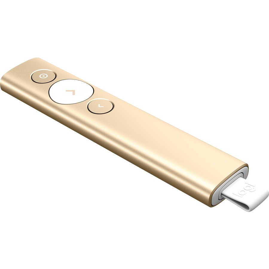 Logitech Spotlight Presentation Remote Gold Laser Bluetooth 30m