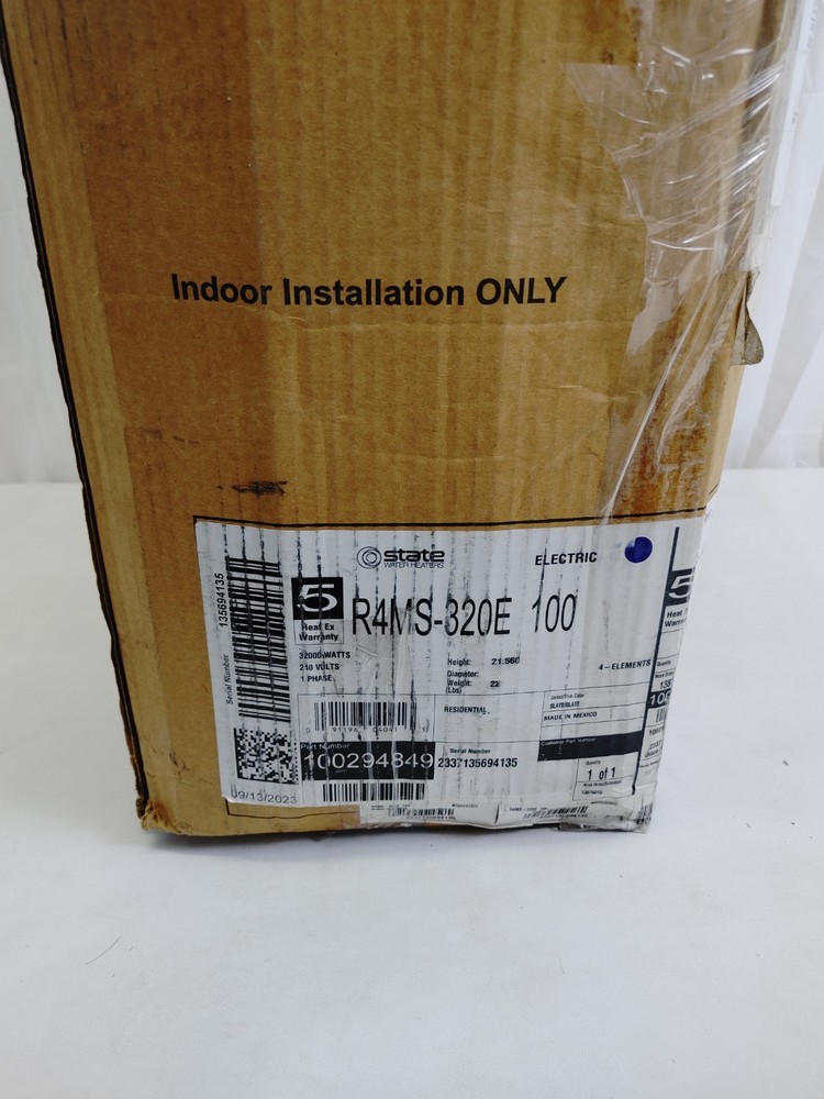 State Water Heaters 1000294849/R4MS-320E Electric Tankless Water Heater