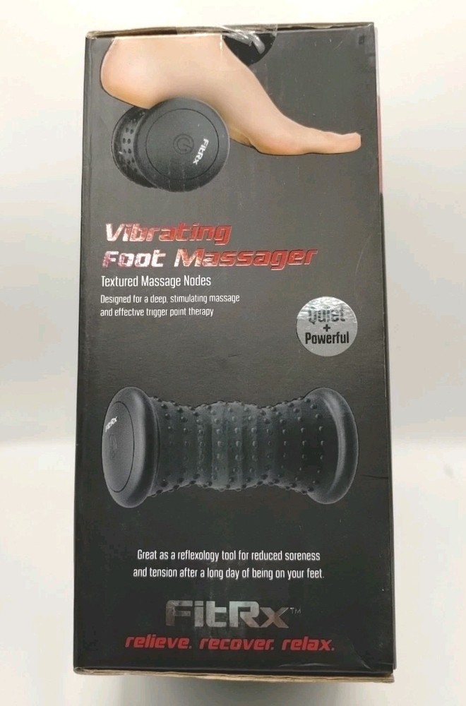 FitRx Vibrating Foot Massager Compact Lightweight, Deep Tissue Simulation.