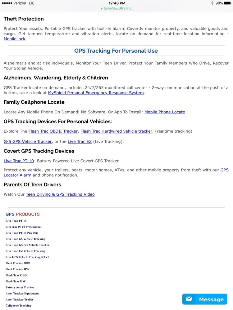 GPS System - Live View PT-10 portable unit