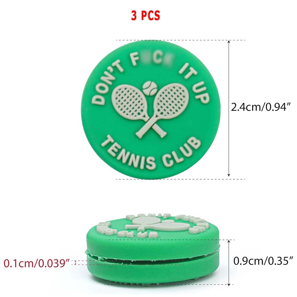 Durable Compact Long-Lasting Functional 3 Pack Tennis Racket Vibration Dampeners