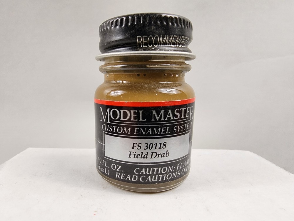 Testors Model Master Field Drab 1702 Flat Enamel Paint .5 oz 1/2 oz