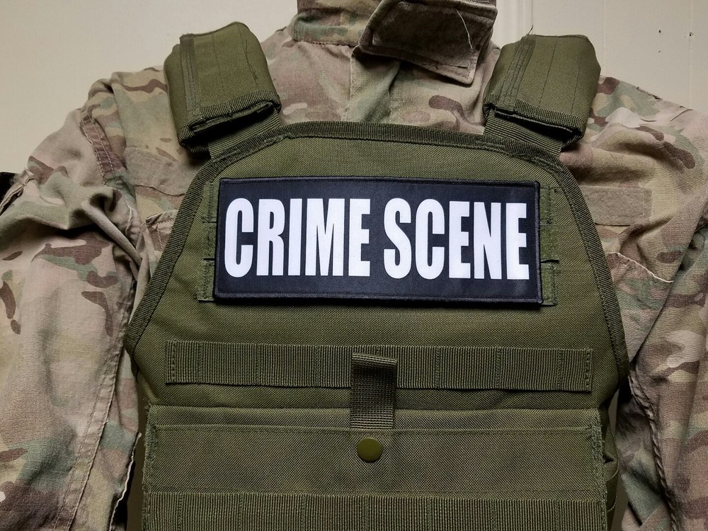 3x8" CRIME SCENE Plate Carrier RAID Patch SWAT TROOPER AGENT Forensics