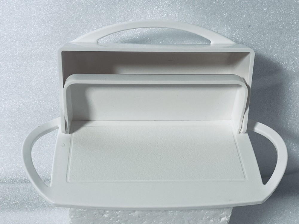 Kitchen Concepts Butter Dish Better Flip Top White Melamine EUC