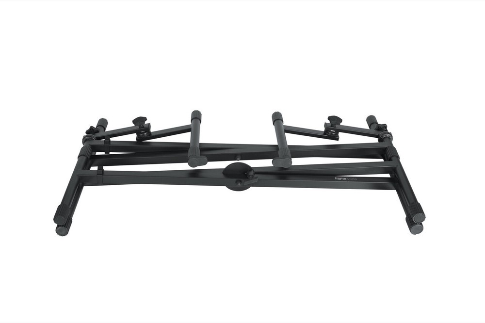 GATOR Frameworks Hvy Duty 2 Tier "X" style keyboard stand w/ rubberized leveling