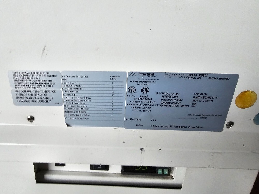 Structural Concepts Harmony HMBC2 27" Refrigerated Dual Service Merchandiser