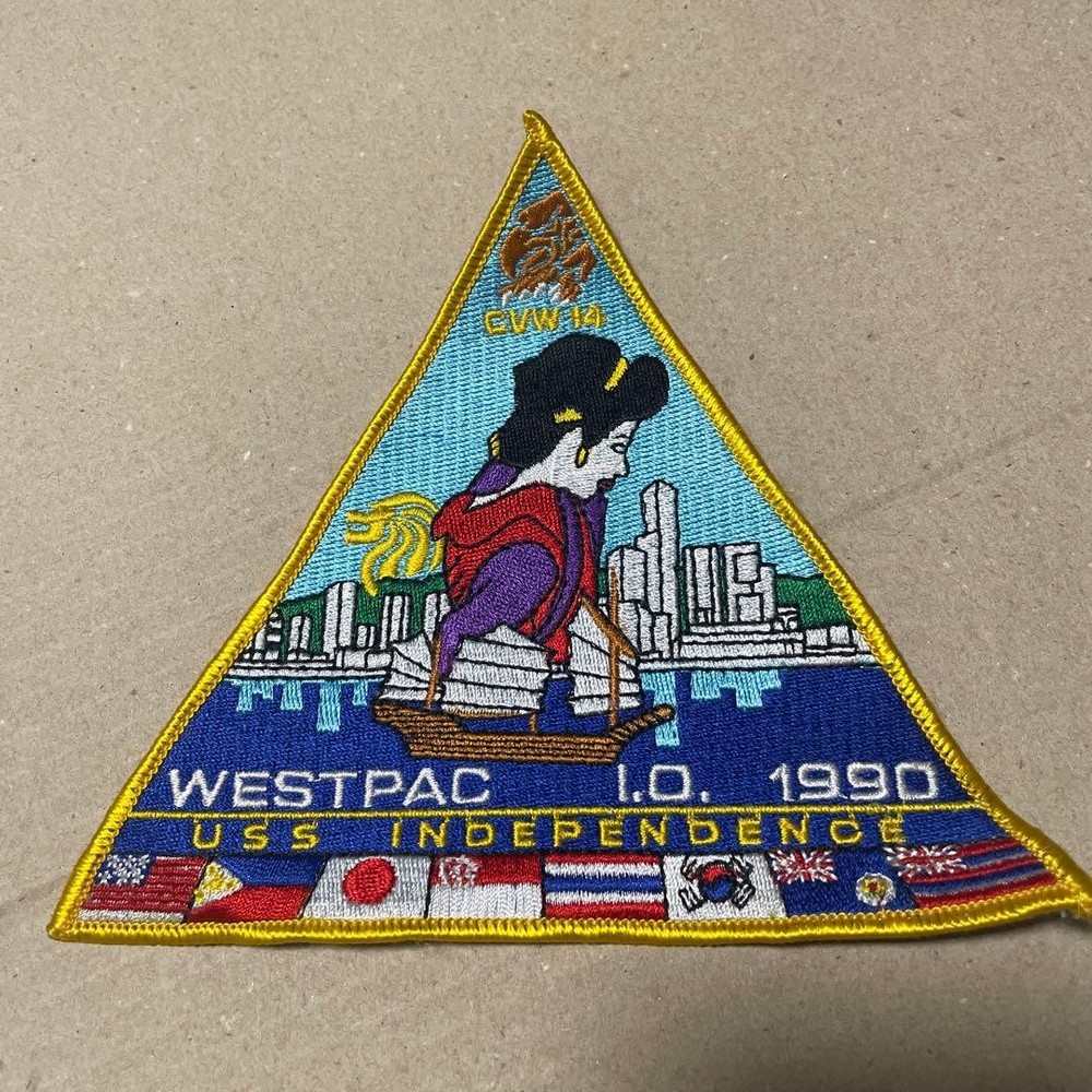USS Independence 1990 WESTPAC I.O. Patch, Embroidered, Large 16cm