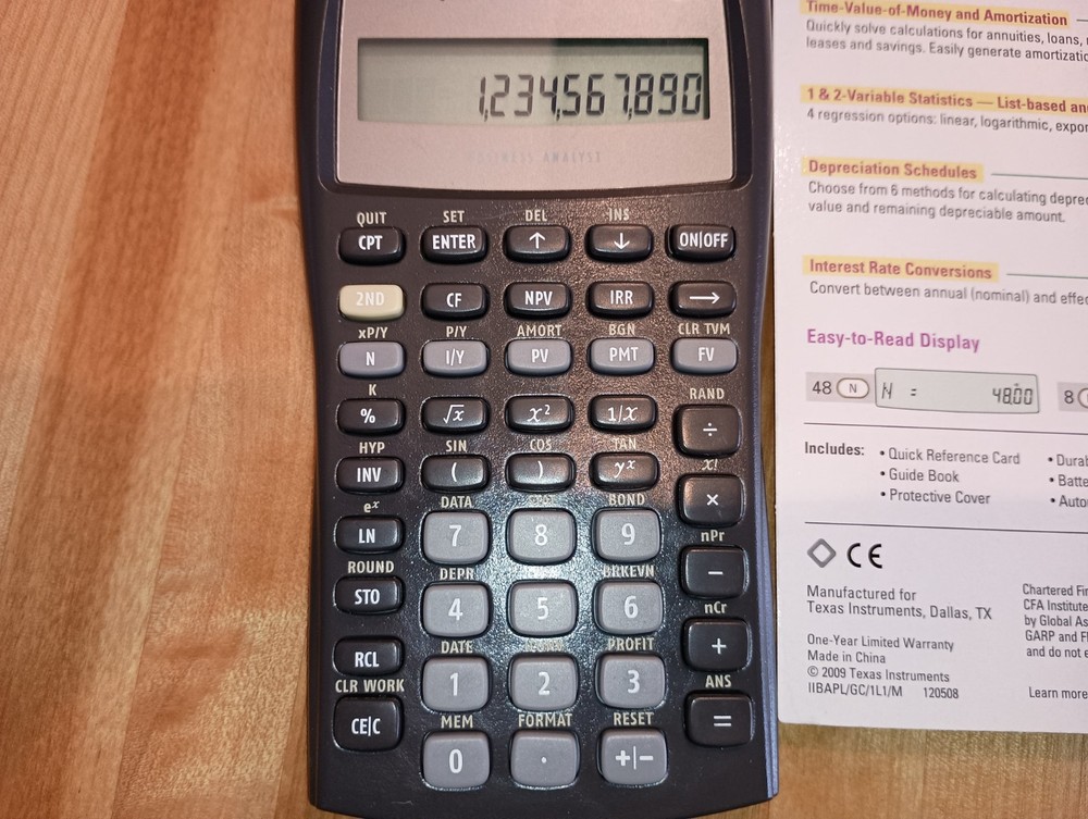 Texas Instruments BA II PLUS Financial Handheld