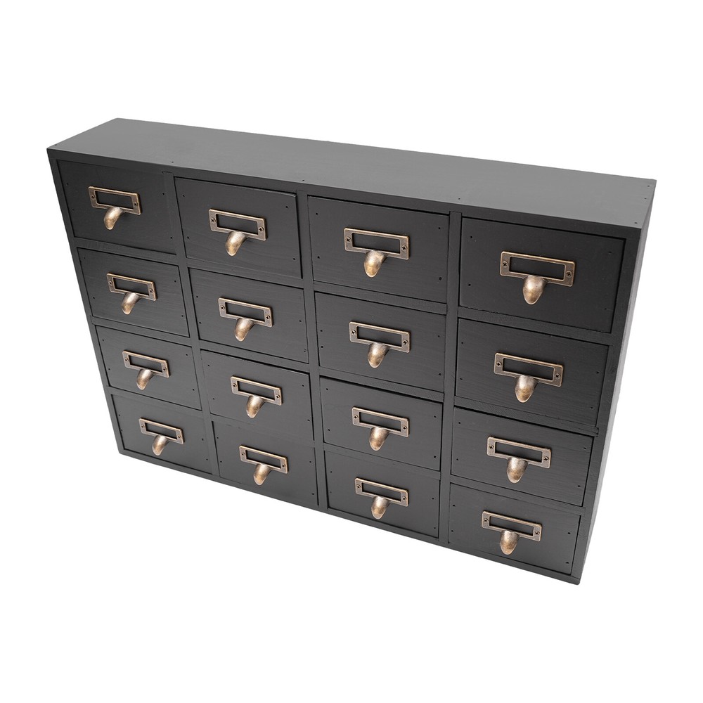 Rustic 16-Drawer Storage Cabinet for Home Organization and Essentials