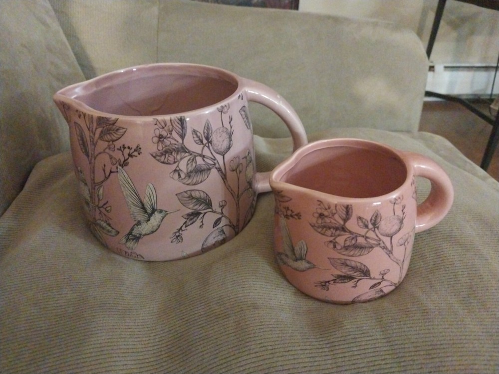 Large Hummingbird Transfer Pitcher & Small Pitcher